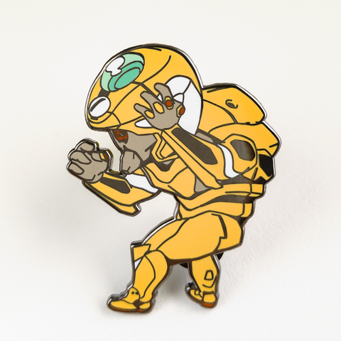 Evangelion Unit 00 Enamel Pin - Prototype Yellow