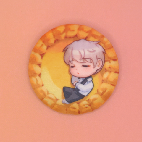 LADS Xavier Hong Kong Egg Tart Button Badge - Love and Deepspace