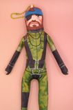 Big Boss MGS Rat Jerky Doll - Cursed Bendable Doll on Keychain with Extra Cake