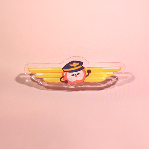 LADS Sunny Apple Airline Wing Pin - Acrylic Caleb Themed Pin