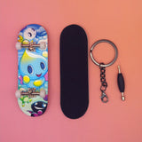 Chao Garden Fingerboard Mini Skateboard Keychain