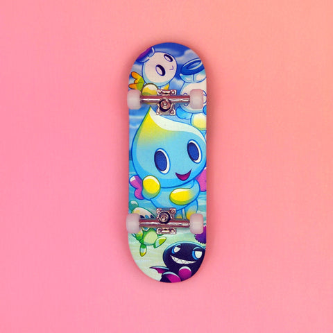 Chao Garden Fingerboard Mini Skateboard Keychain