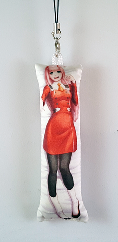 Zero Two Mini Dakimakura Phone Strap