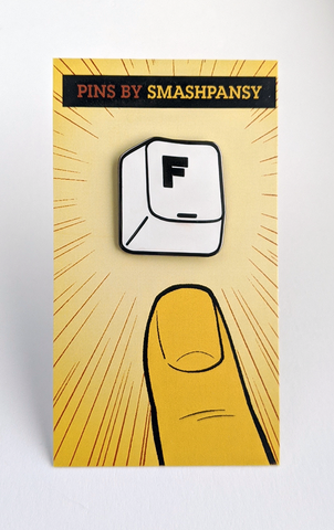 Press F Enamel Pin – smashpansy